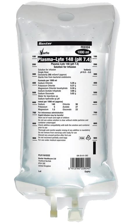 Contact information for renew-deutschland.de - The generic name of Plasma-lyte A is sodium chloride, sodium gluconate, sodium acetate, potassium chloride and magnesium chloride. The product's dosage form is injection, solution and is administered via intravenous form. The product is distributed in 2 packages with assigned NDC codes 0338-0221-03 500 ml in 1 bag , 0338-0221-04 1000 ml in 1 bag . 